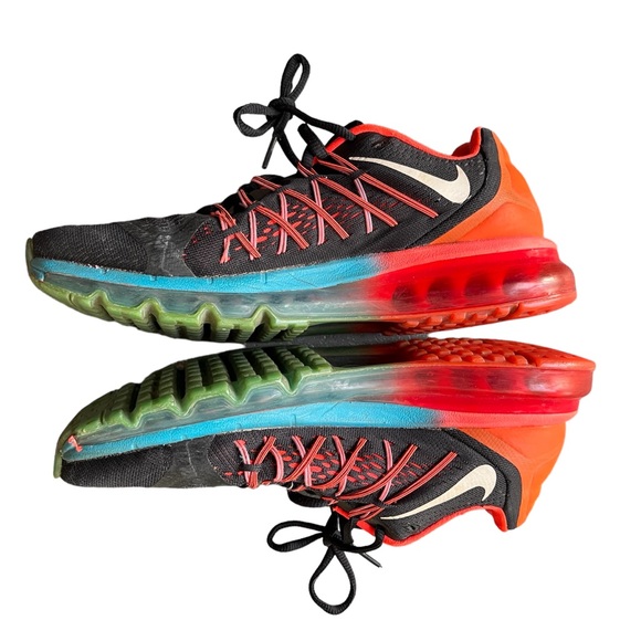Nike Air Max Men’s Blue/Orange 2015 Running Shoes (698902-006) Size 9.5 - Picture 5 of 13